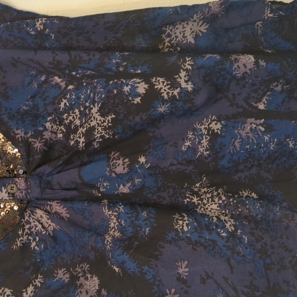 French Connection Y2K Sequin Adorable Night Out Blouse Layering Cap Sleeve Sz 10 - Picture 4 of 8